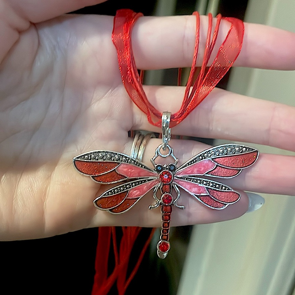 Red Dragonfly Pendant